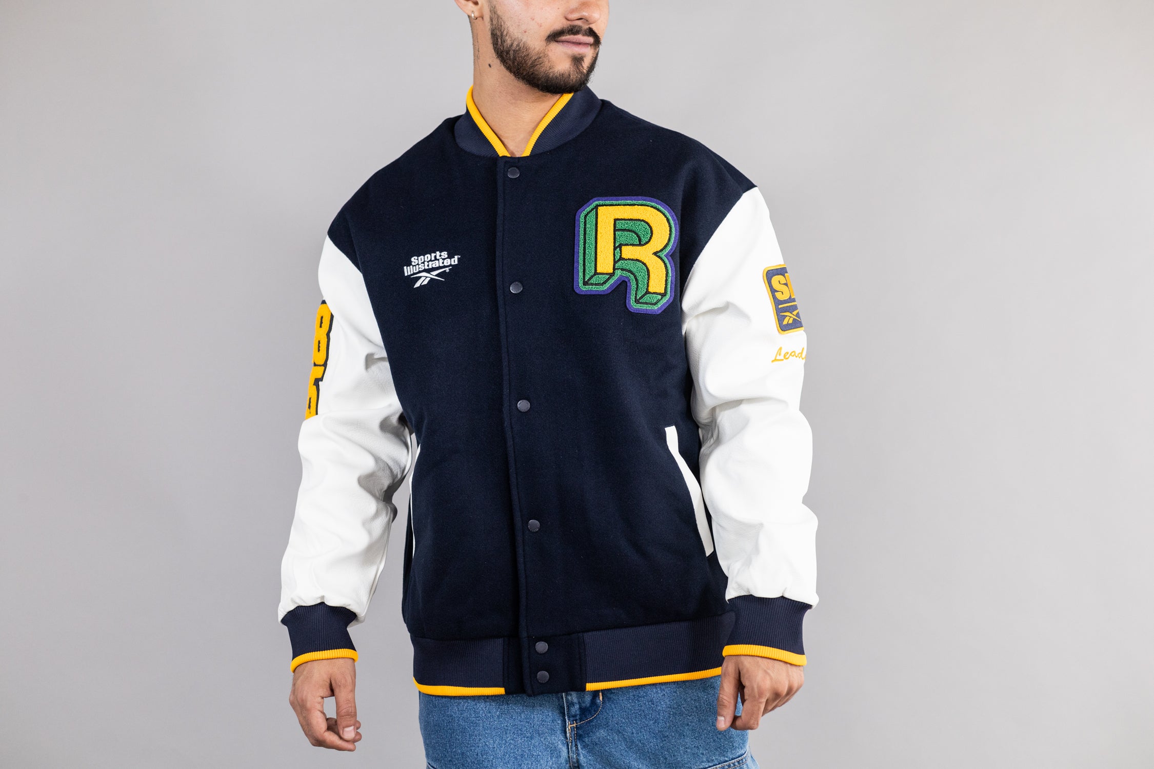 Reebok varsity jacket online