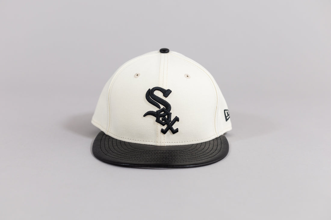 New Era Chicago White Sox Leather Visor 59Fifty Cap