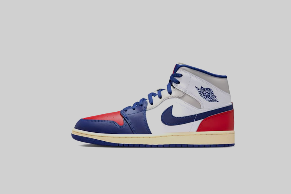 Air Jordan 1 Mid Rare Air 'White and Deep Royal Blue'