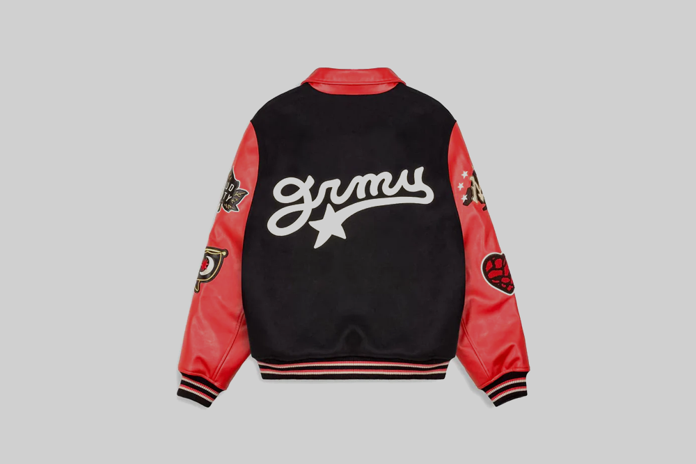 Grimey Mud's The Residence Baseball Jacket - GBJK194-BLK