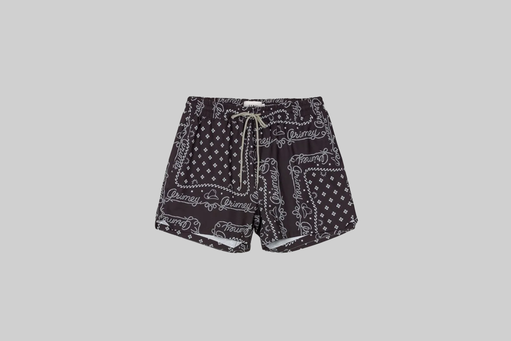 Grimey Lone Hand Swimming Shorts Black