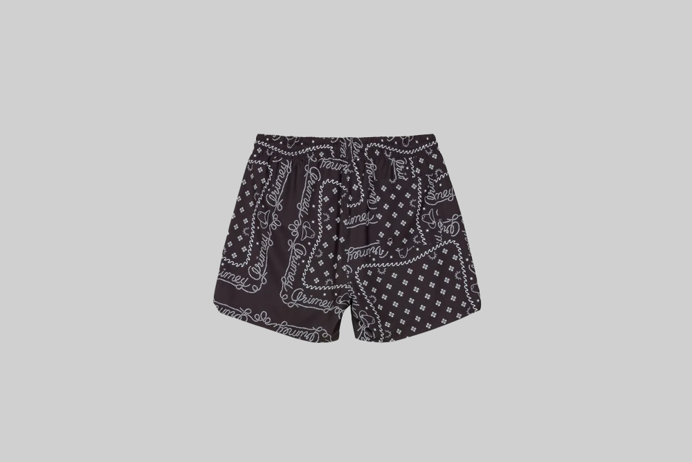 Grimey Lone Hand Swimming Shorts Black