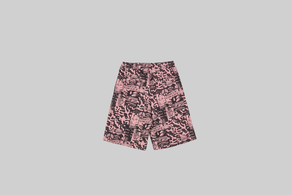 Grimey Peace Within All Over Print Baggy Sweatshorts
