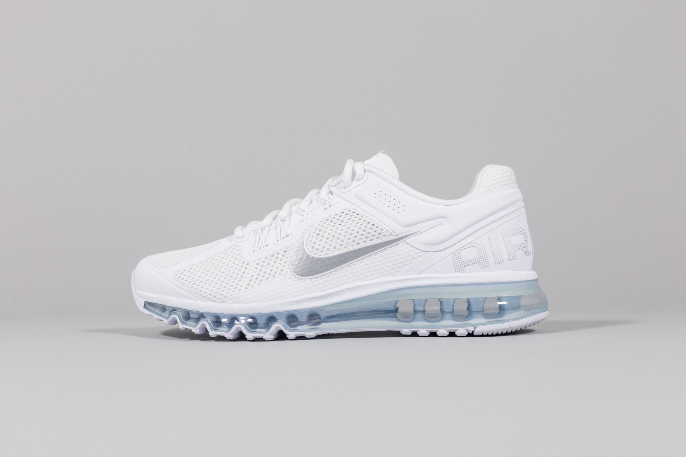 Nike Air Max 2013 White and Metallic Slver Lust Mexico