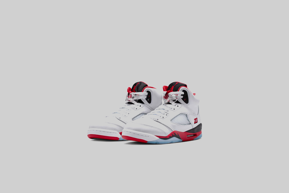 Air Jordan 5 OG 'White and Fire Red' (GS) - HQ7980-101 FTW - SNEAKERS - KIDS - KIDS - QS - FA - 25 en Lust México