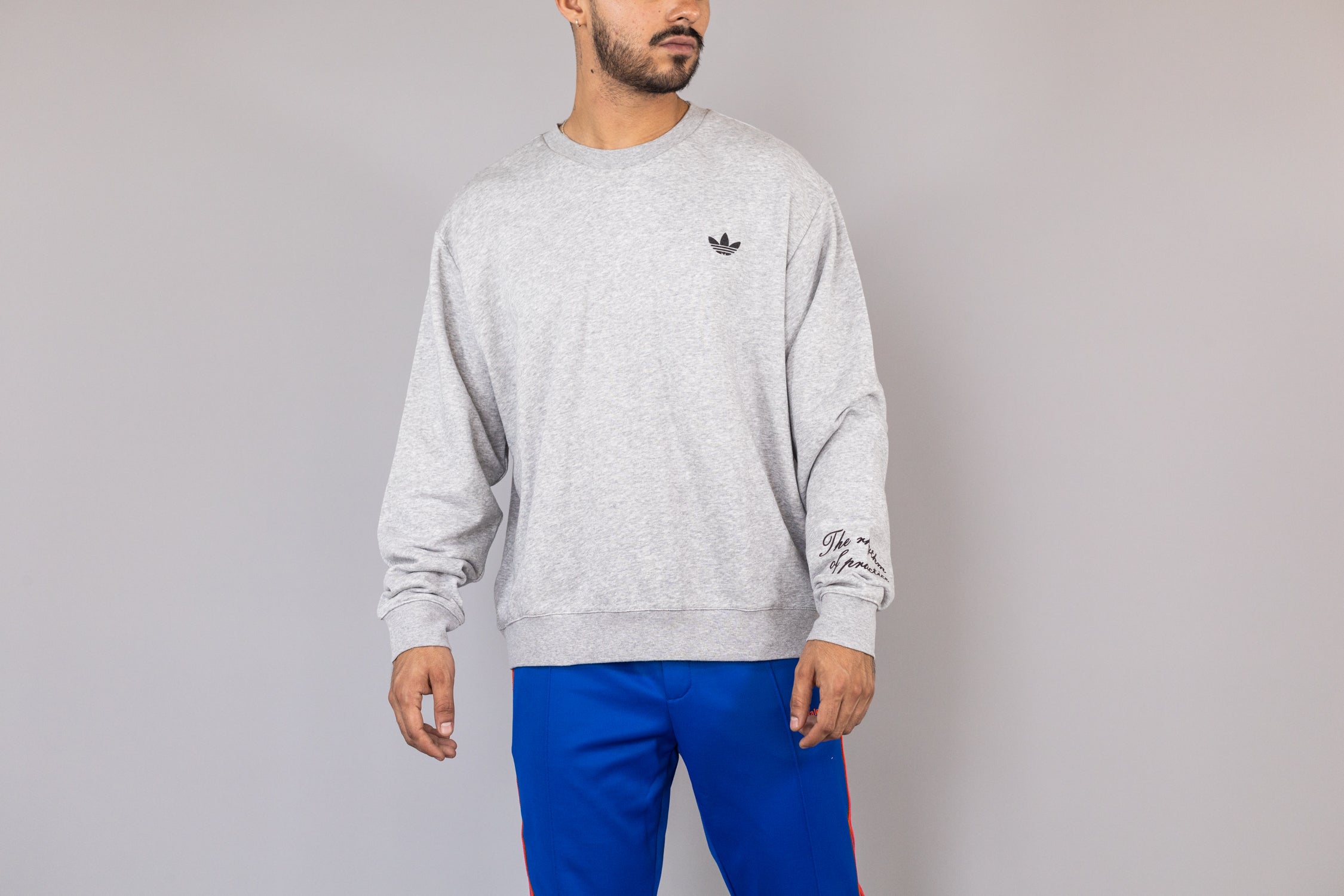 Wales Bonner L S G Crewneck Grey