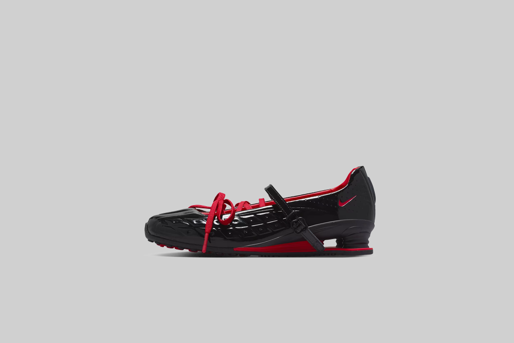 Women's Nike Shox Z Calistra x LABELHOOD 'Black and University Red