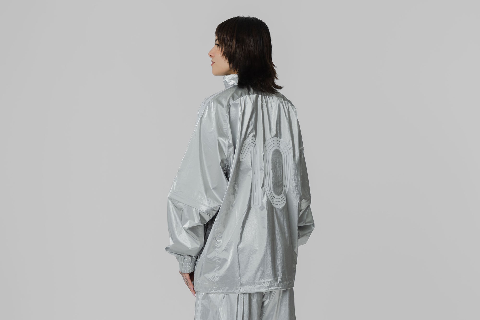 adidas Adilenium Season 4 Teamgeist Oversized Silver Track Top - KE9784