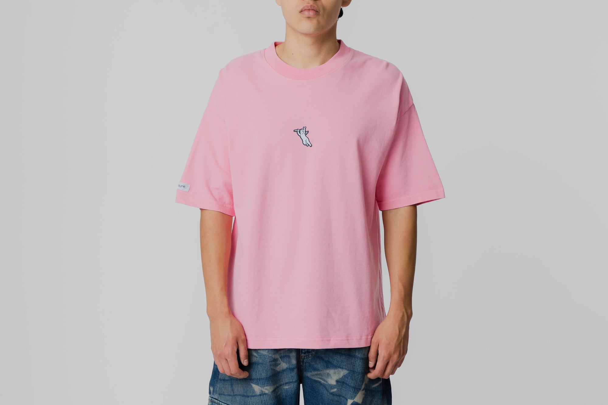Crime Life Angel Gothic Destroyed Tee 'Pink'