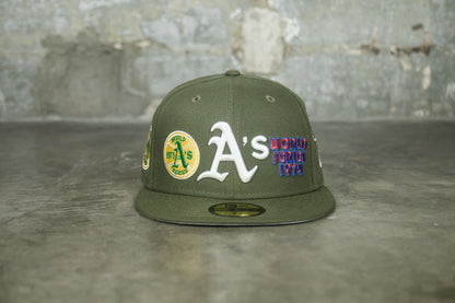New Era Oakland Athletics MLB Olive 59Fifty Cap (6971947057218)