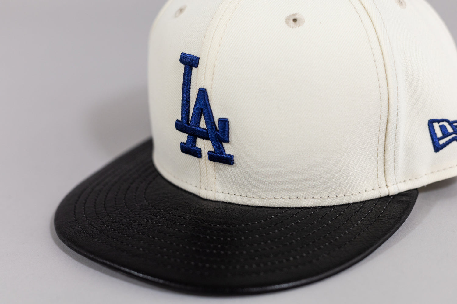 New Era Los Angeles Dodgers Leather Visor 59Fifty Cap