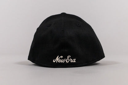 New Era Heritage Script Black Low Profile 59Fifty Fitted Cap