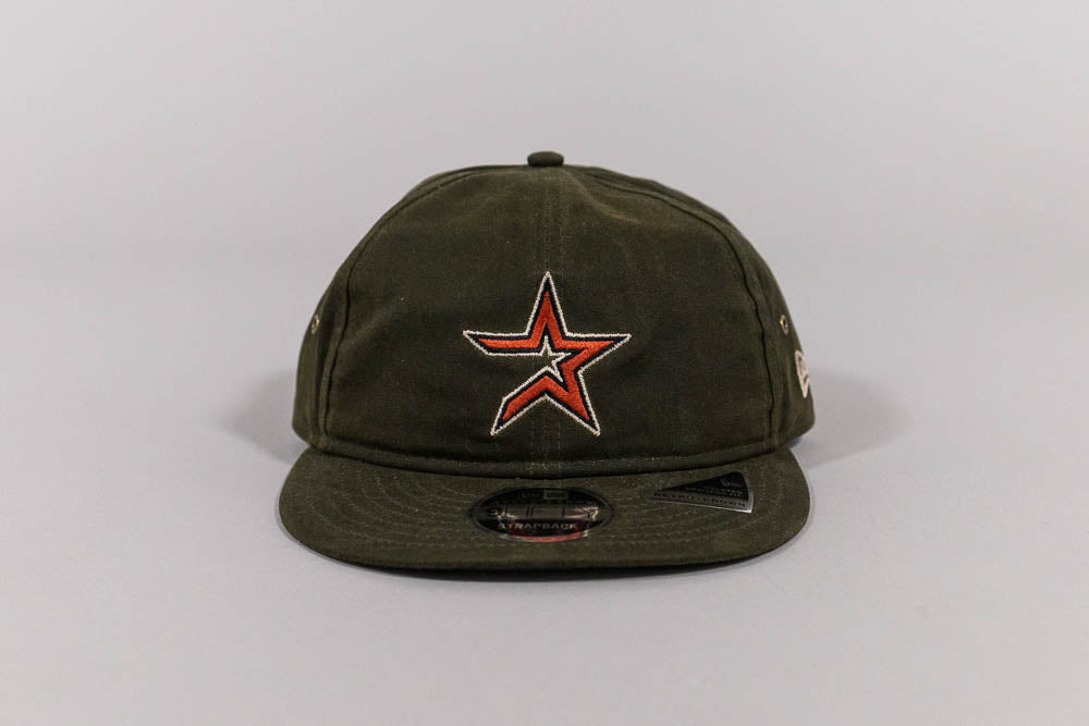 New Era Houston Astros Waxed Canvas Retro Crown 9Fifty Cap