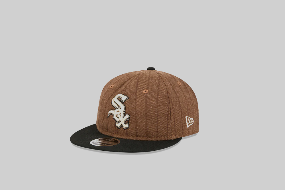 New Era Chicago White Sox MLB Wool Pinstripe 9Fifty Retro Crown Strapback Cap - 60763744