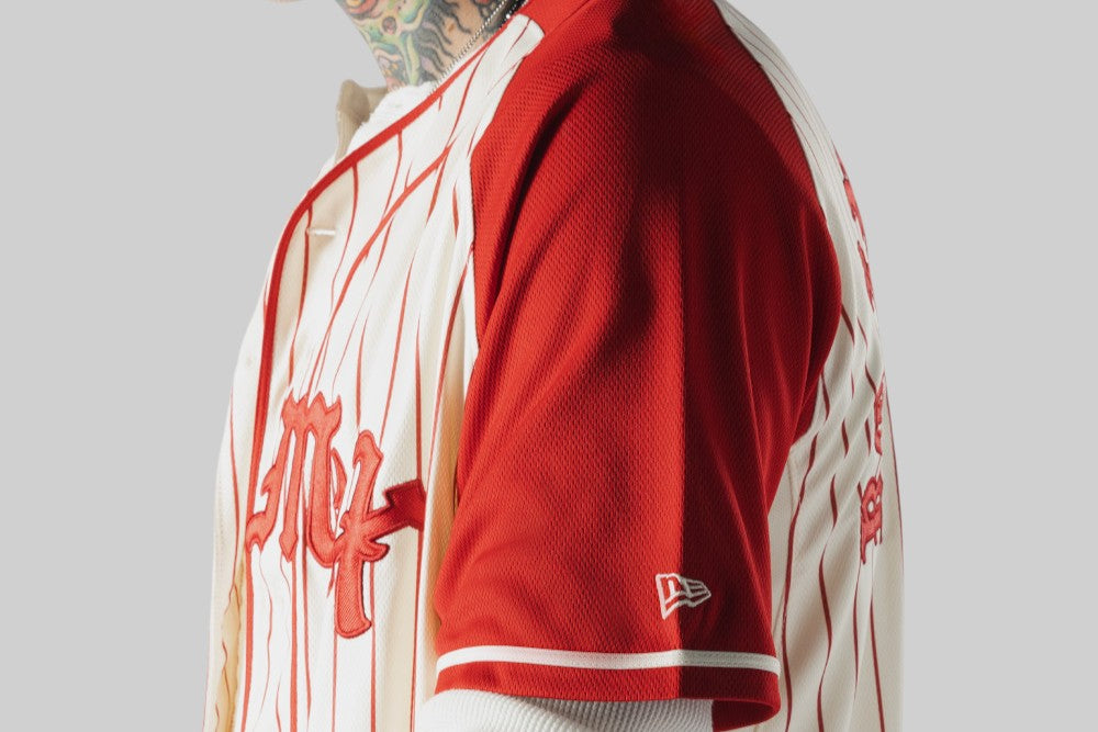 New Era x Born & Raised x Diablos Rojos Pinstripe Jersey - 60977171