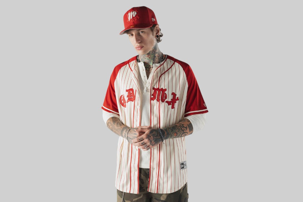 New Era x Born & Raised x Diablos Rojos Pinstripe Jersey - 60977171