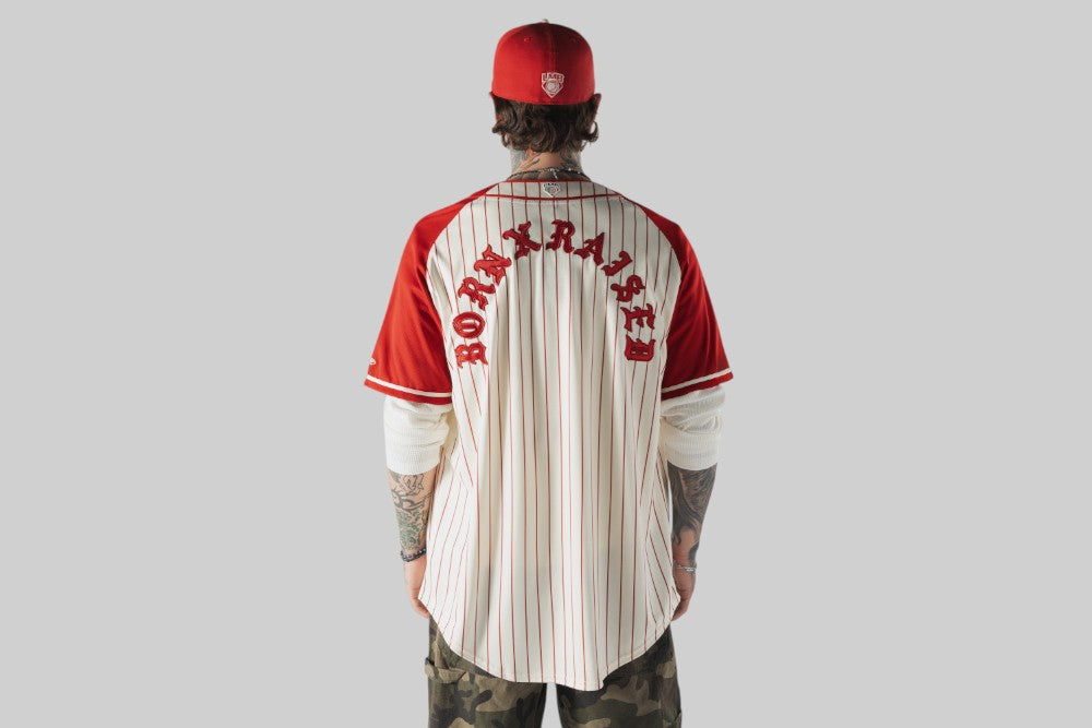 New Era x Born & Raised x Diablos Rojos Pinstripe Jersey - 60977171