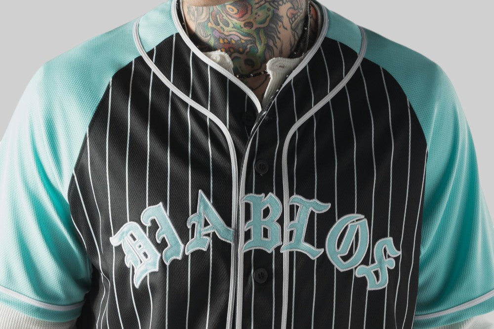 New Era x Born & Raised x Diablos Rojos Pinstripe Jersey - 60977172