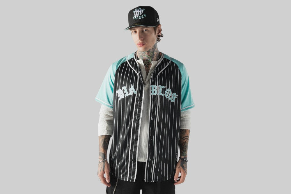 New Era x Born & Raised x Diablos Rojos Pinstripe Jersey - 60977172