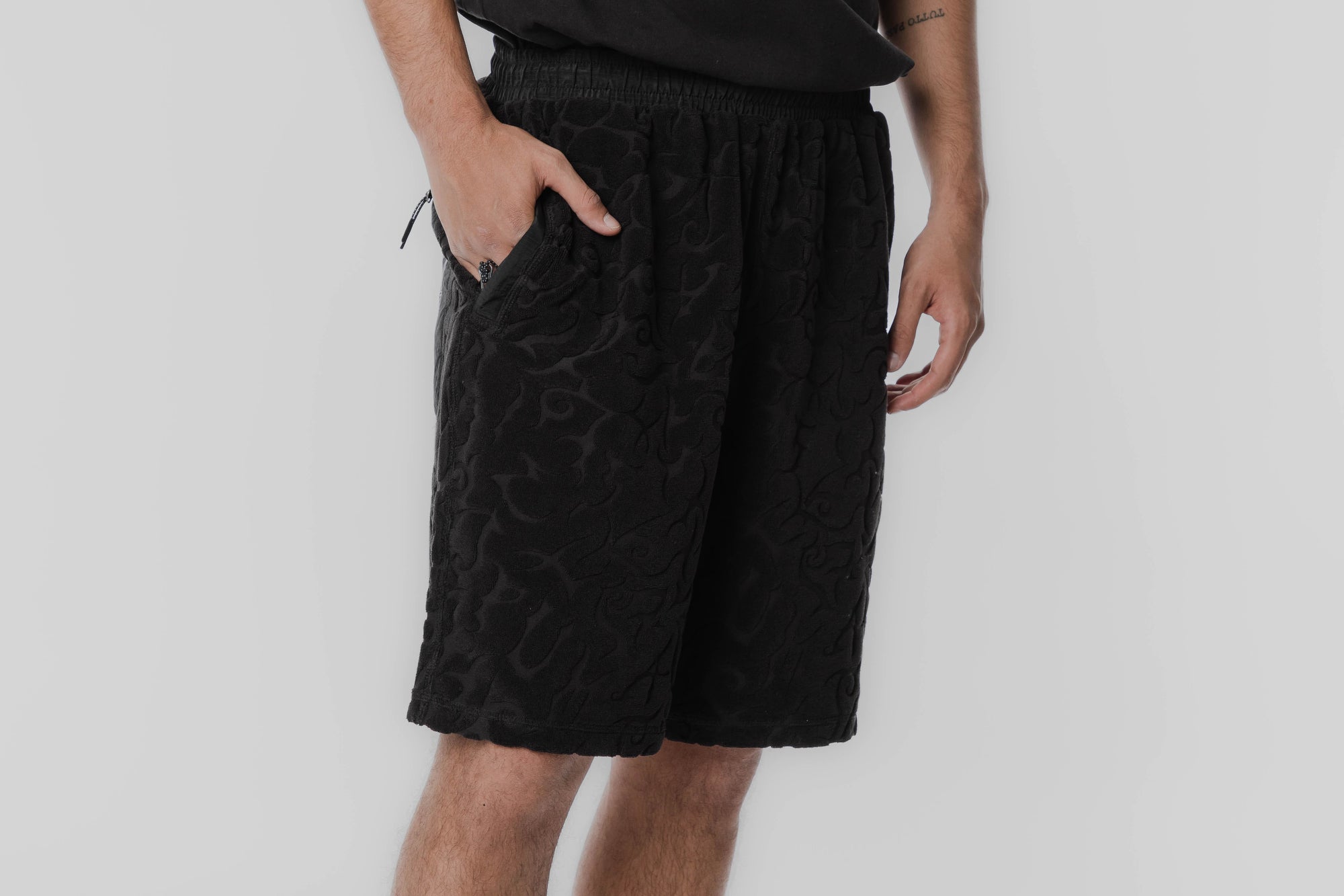 PUMA X ARIES TOWELING SHORTS BLACK/BLACK - [sku] - Lust México