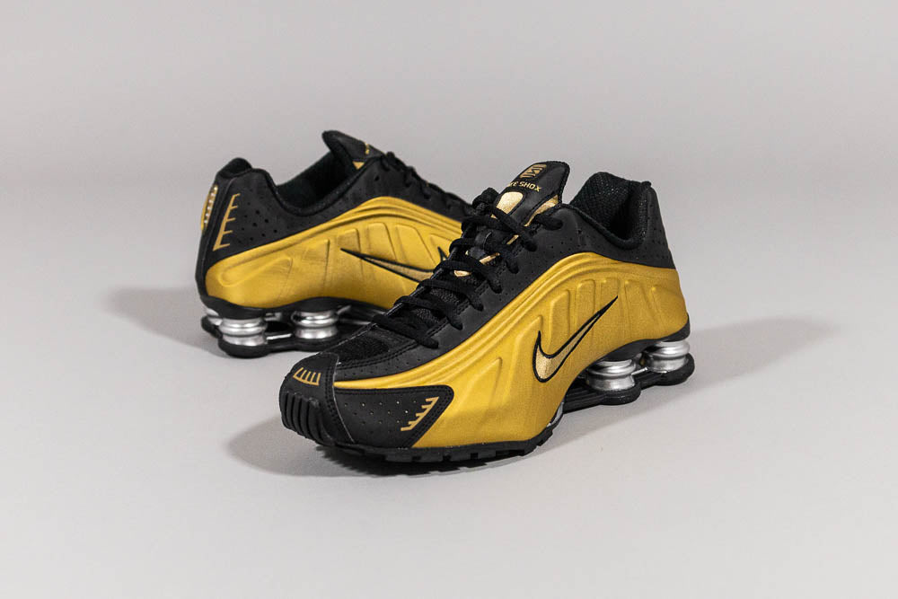 Women's Nike Shox R4 'Black and Metallic Gold' - [sku] - Lust México