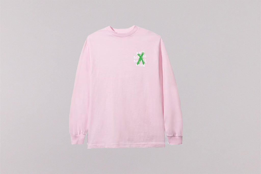 Anti Social Social Club Cancelled  Long-Sleeve Tee 'Pink' - [sku] - Lust México
