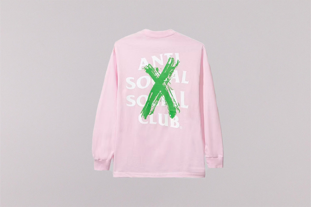 Anti Social Social Club Cancelled  Long-Sleeve Tee 'Pink' - [sku] - Lust México