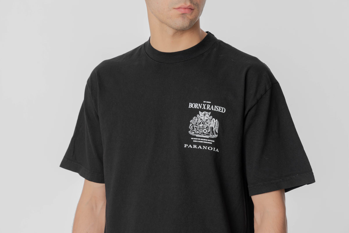 Born x Raised Paranoia Crest Tee - B0001PARCR-BLK