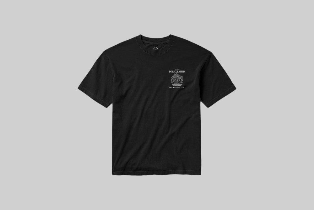 Born x Raised Paranoia Crest Tee - B0001PARCR-BLK - Lust México