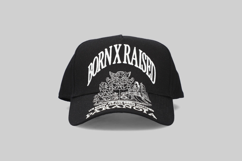 Born x Raised Paranoia Crest Cap - B5000PARCR-BLK