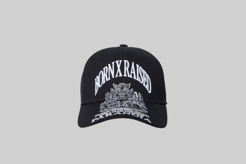 Born x Raised Paranoia Crest Cap - B5000PARCR-BLK