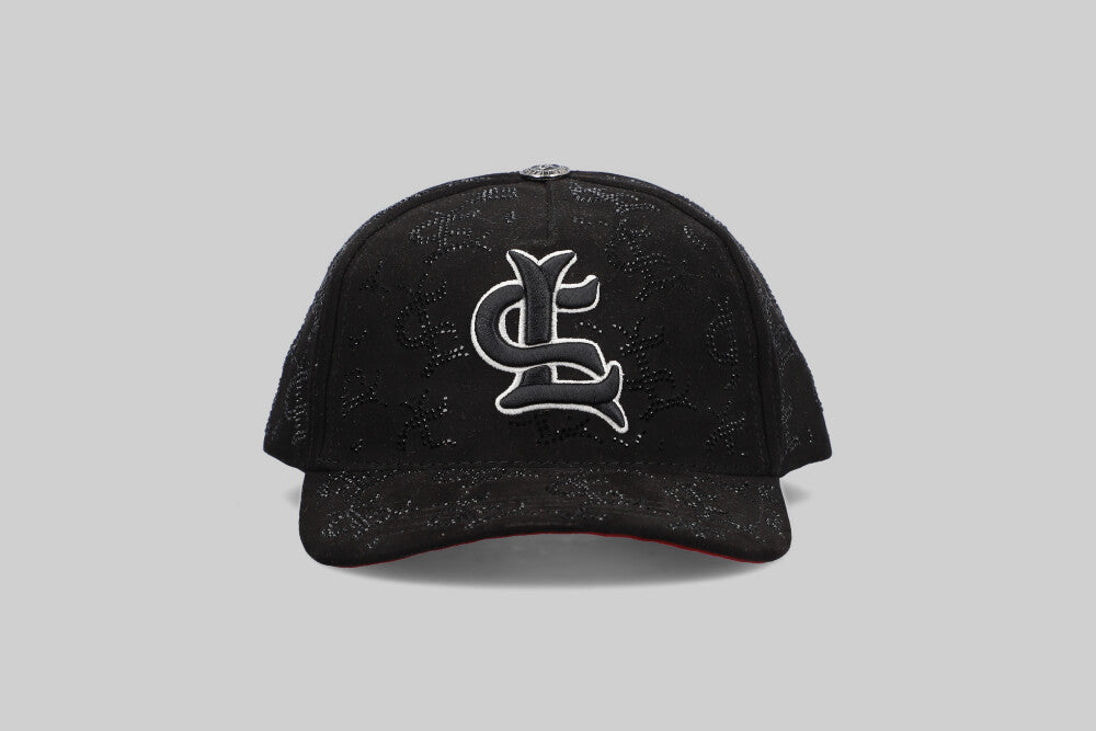 Crime Life CL Monogram Crystals Snapback Cap