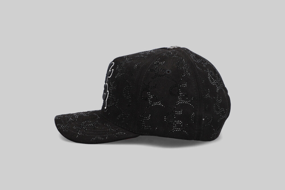Crime Life CL Monogram Crystals Snapback Cap