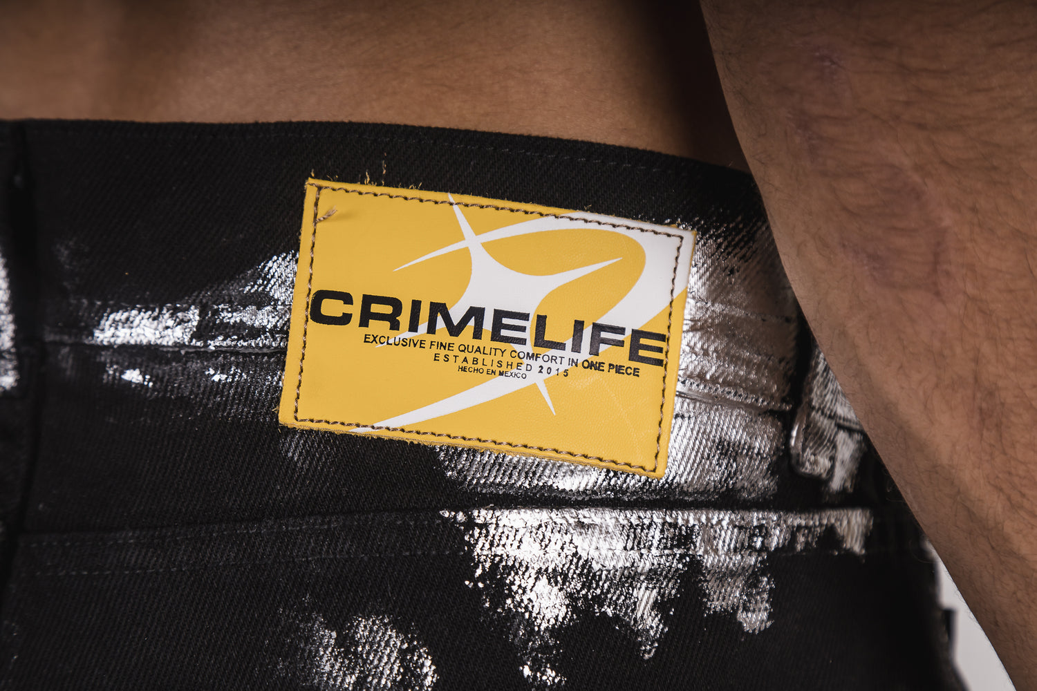 Crime Life Black And Silver Jeans (6920403255362)