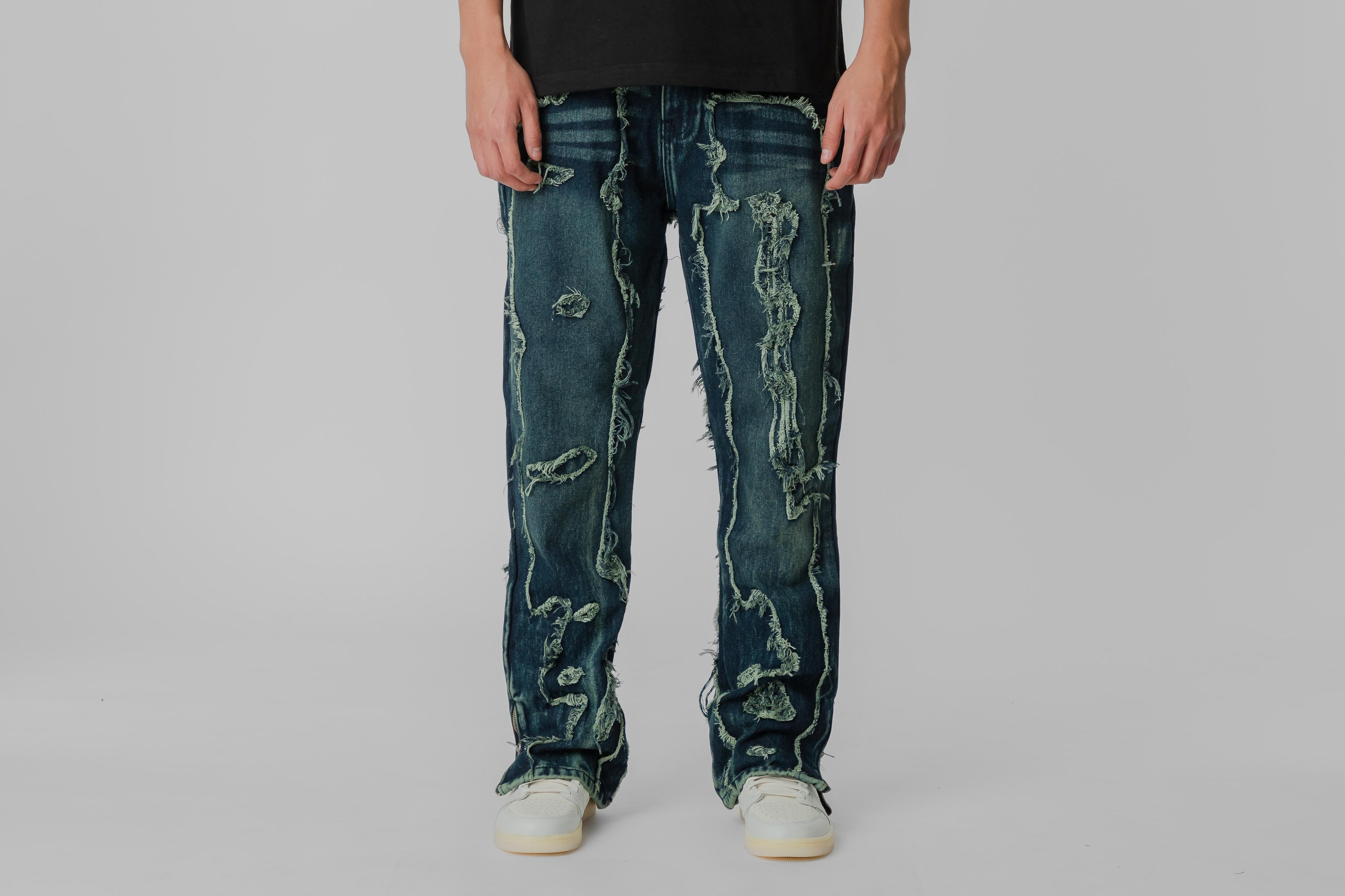 Crime Life Burnt Seams Jeans - CRIMELIFE-JNS-BRNT-SEAM - Lust México