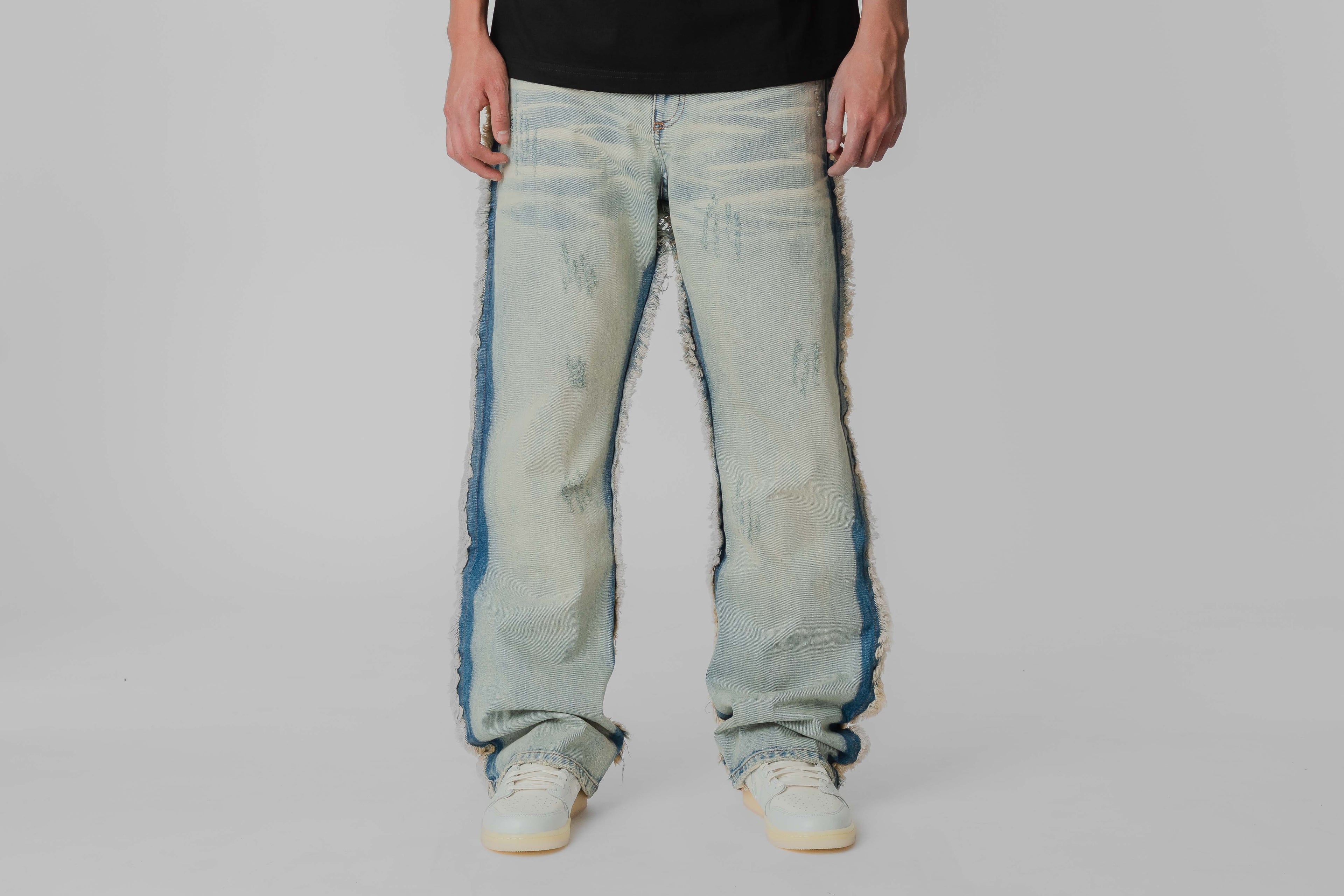 Crime Life Unstitched Jeans - CRIMELIFE-JNS-UNST-BLUE - Lust México