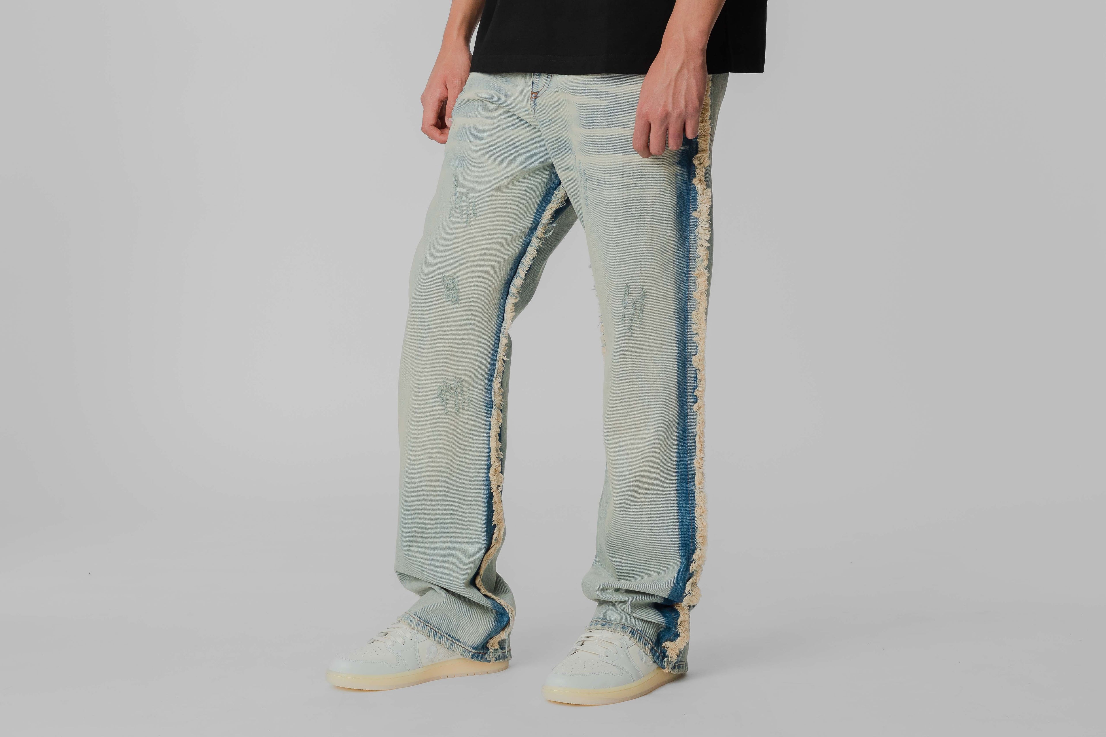 Crime Life Unstitched Jeans - CRIMELIFE-JNS-UNST-BLUE - Lust México