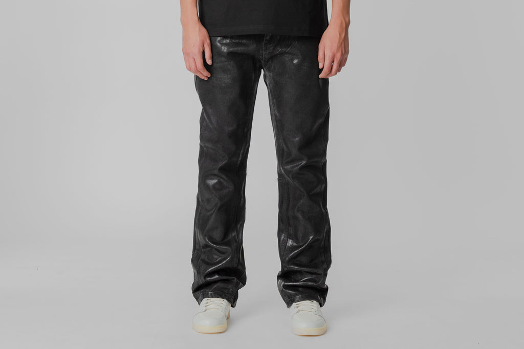 Crime Life Waxed Jeans - CRIMELIFE-JNS-WAX-BLK - Lust México