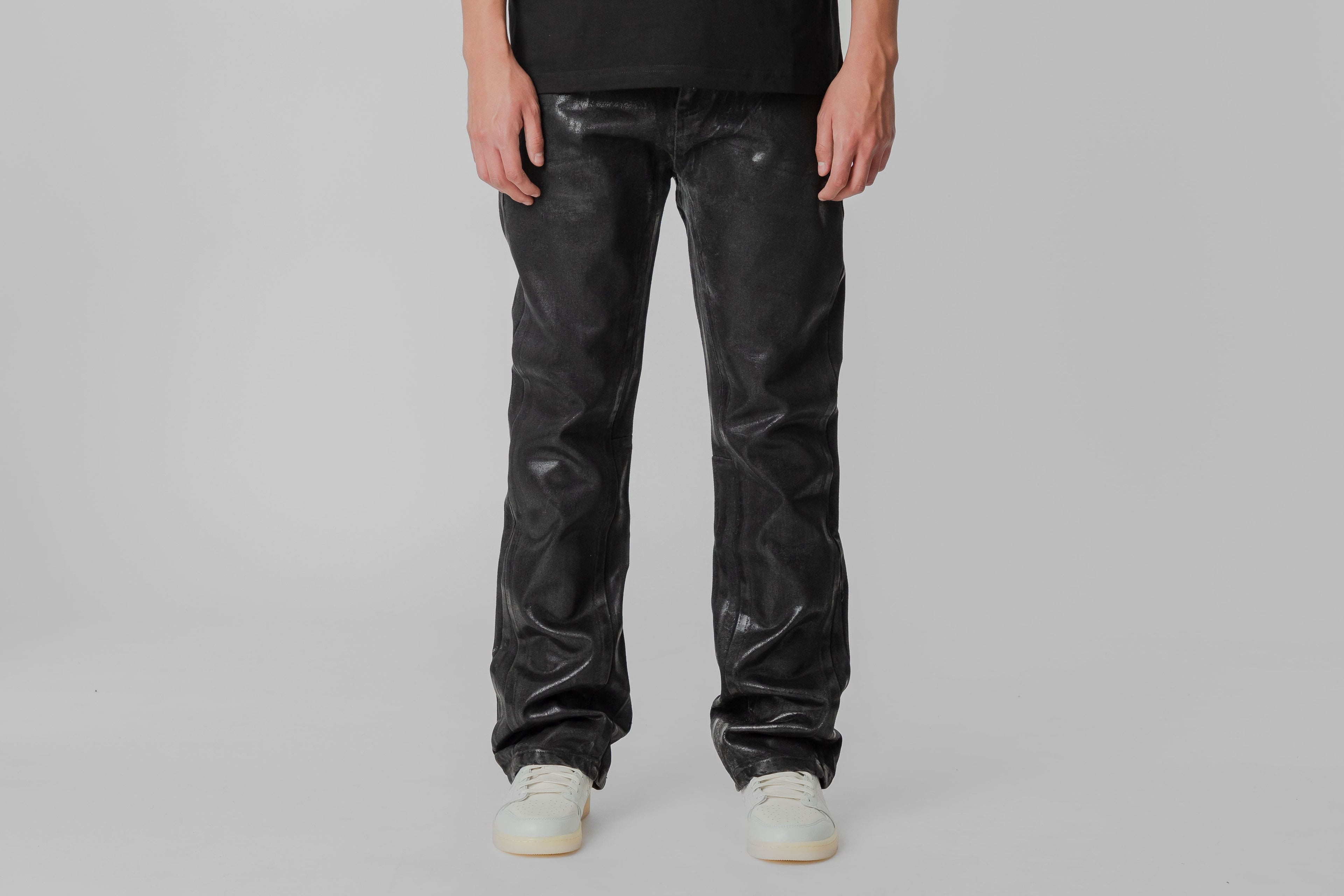 Crime Life Waxed Jeans - CRIMELIFE-JNS-WAX-BLK - Lust México