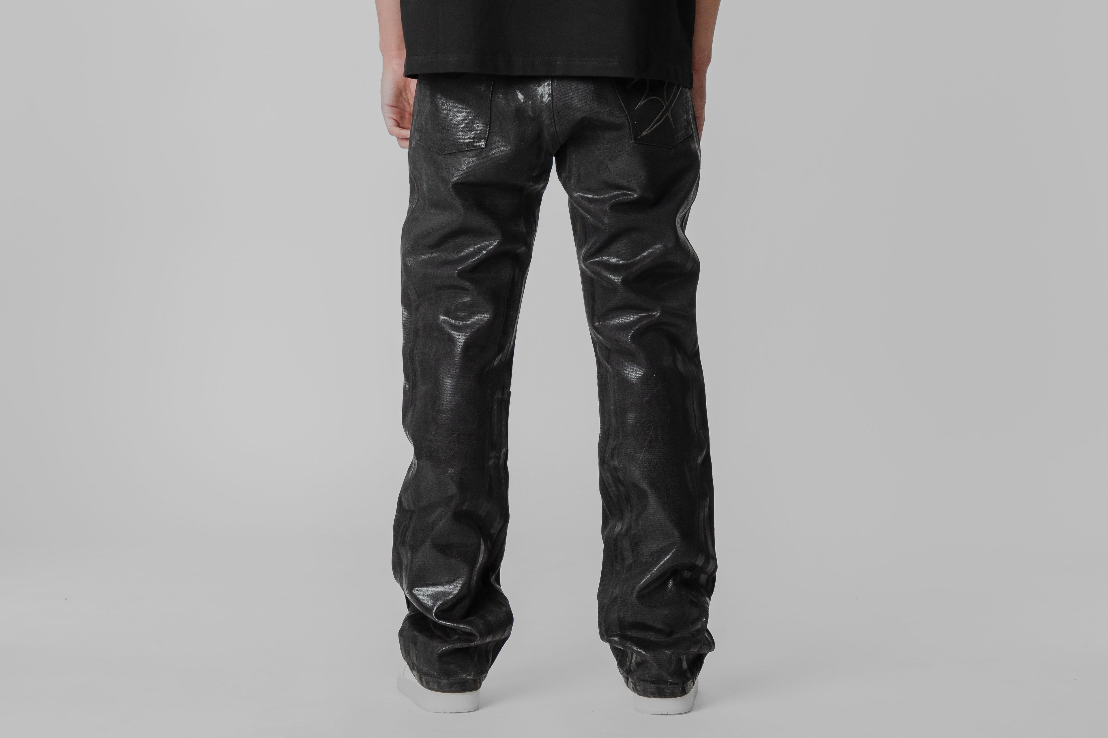 Crime Life Waxed Jeans - CRIMELIFE-JNS-WAX-BLK - Lust México