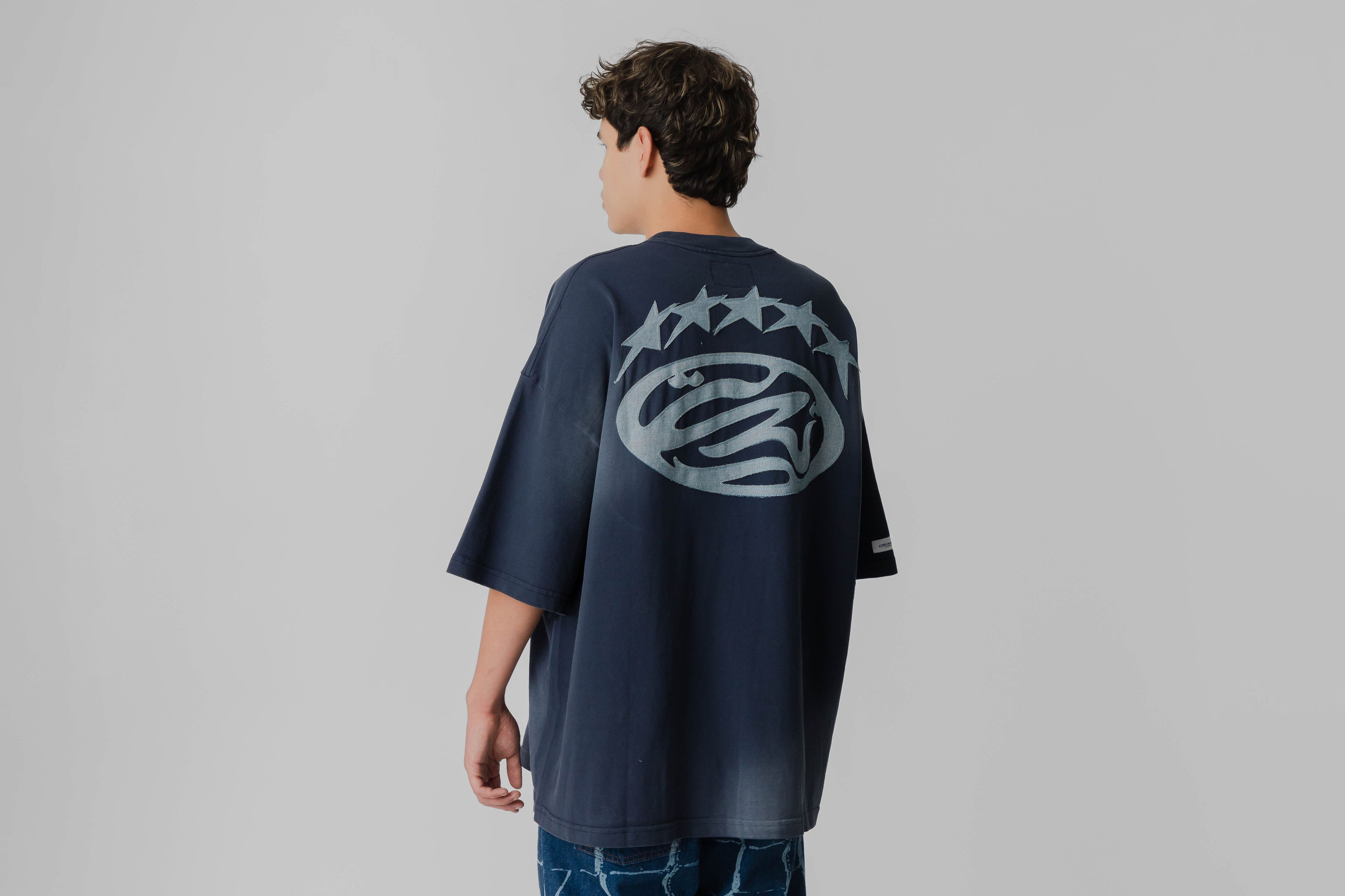 Crime Life Denim Patch Tee - CRIMELIFE-TSH-DNM-PTCH - Lust México