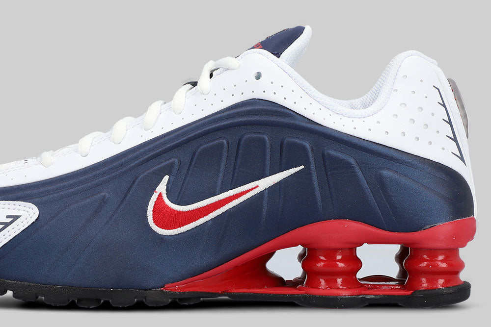 Nike Shox R4 (GS) 'Midnight Navy and Gym Red'