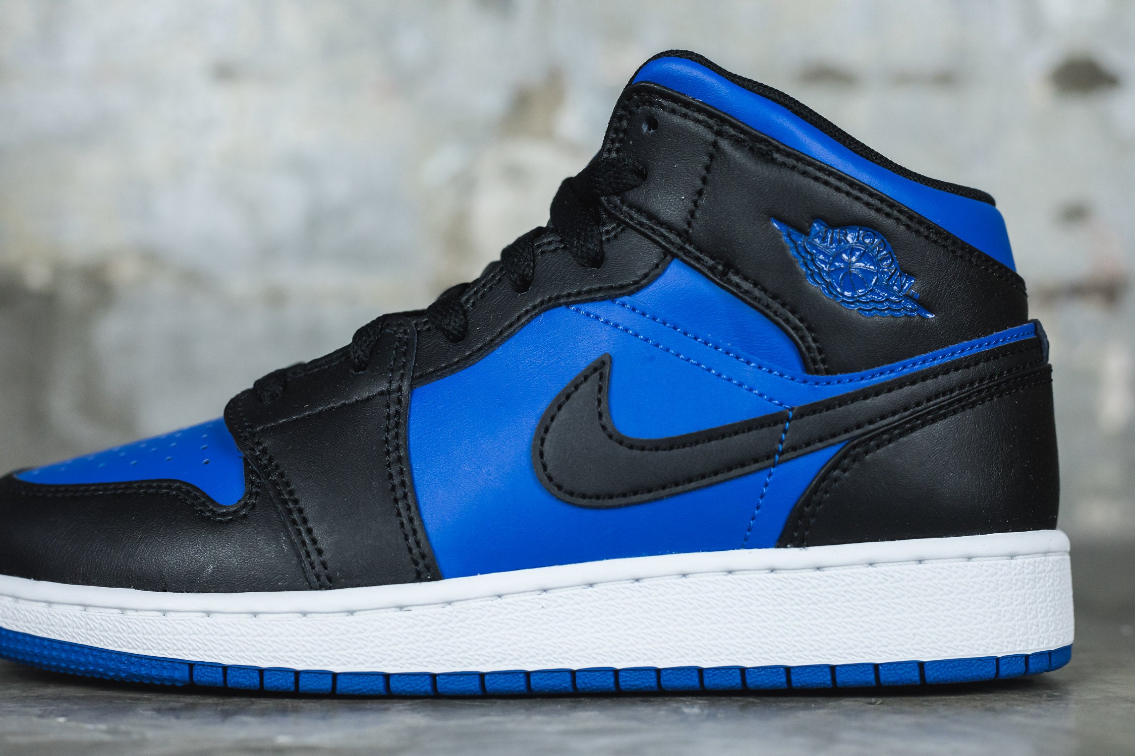 Air Jordan 1 Mid Black Royal Blue GS Lust M xico