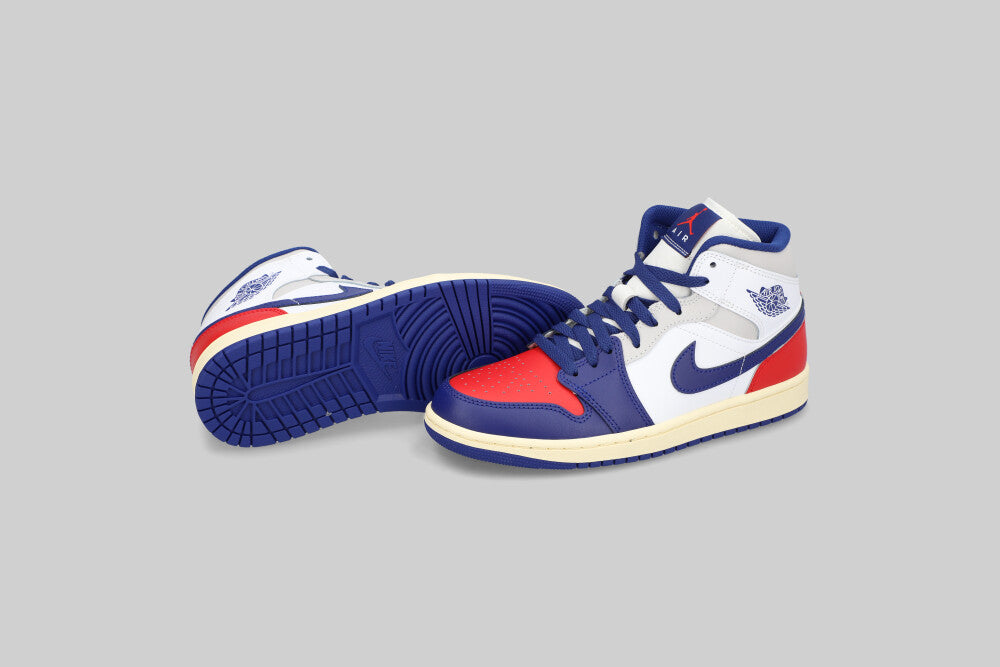 Air Jordan 1 Mid Rare Air 'White and Deep Royal Blue'