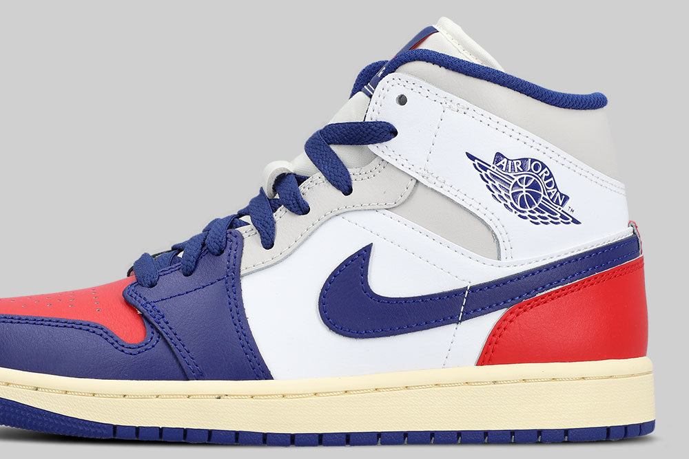 Air Jordan 1 Mid Rare Air 'White and Deep Royal Blue'