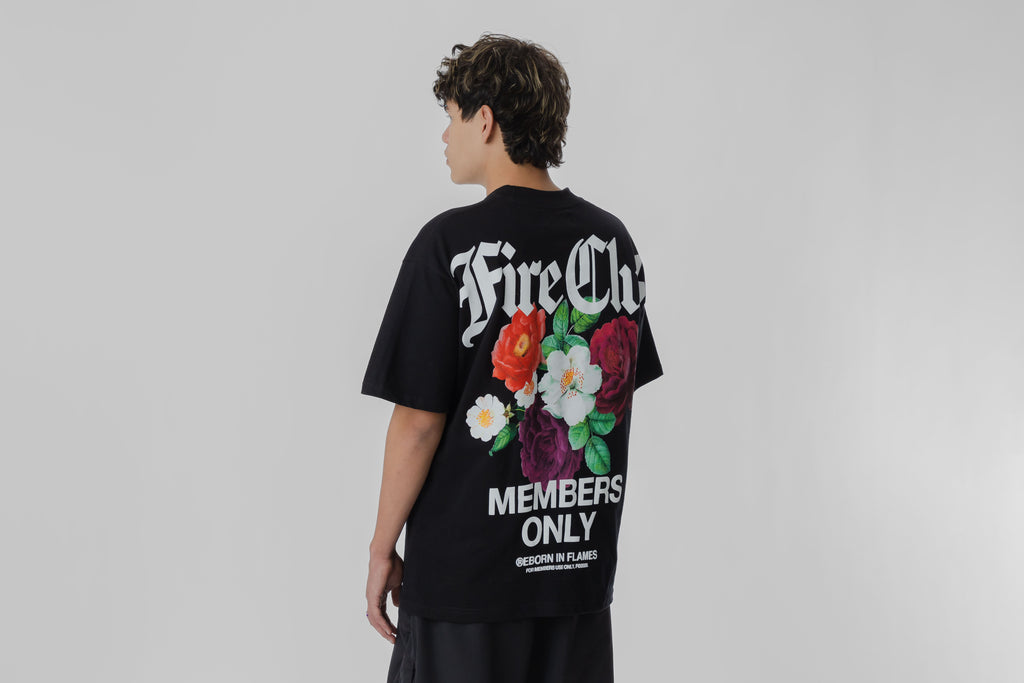 Fire Club Their Flowers Tee - FATHEIRTEEBLK26 - Lust México