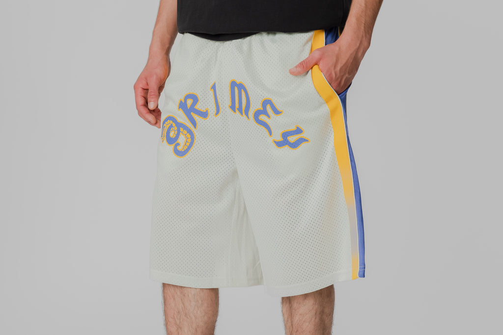 Grimey Droppin Science Baggy Mesh Shorts - GBMS207-OWHT - Lust México