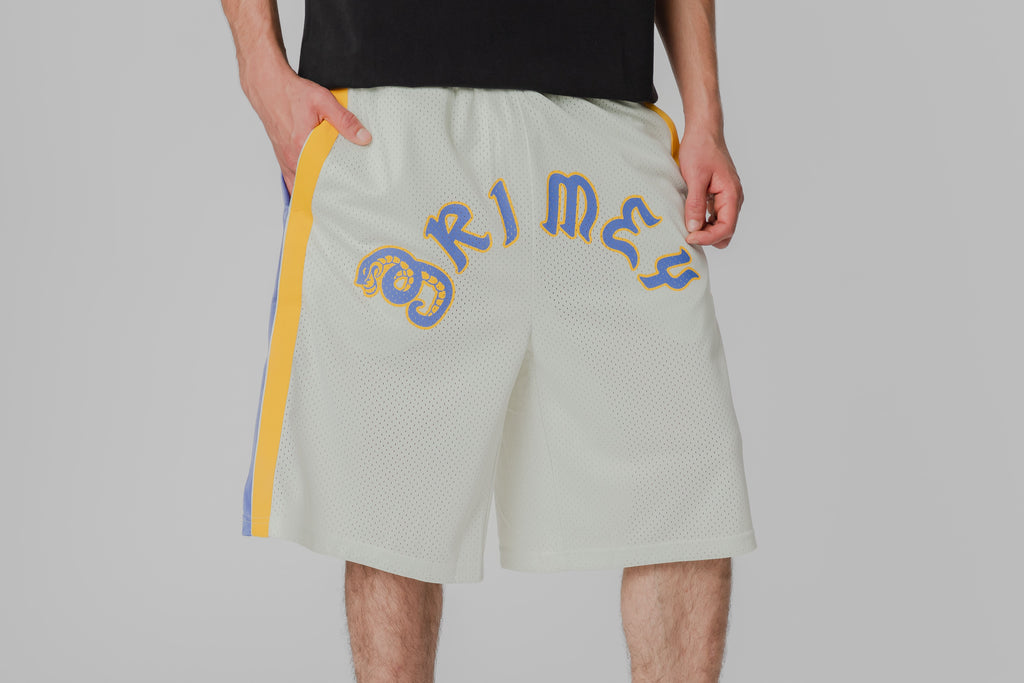 Grimey Droppin Science Baggy Mesh Shorts - GBMS207-OWHT - Lust México