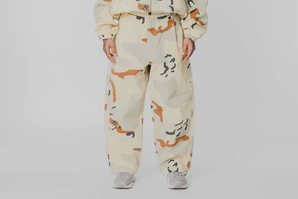 Grimey Concreat Jungle All Over Print Baggy Pleated Twill Pants - GBPTPJ298-BRWC - Lust México