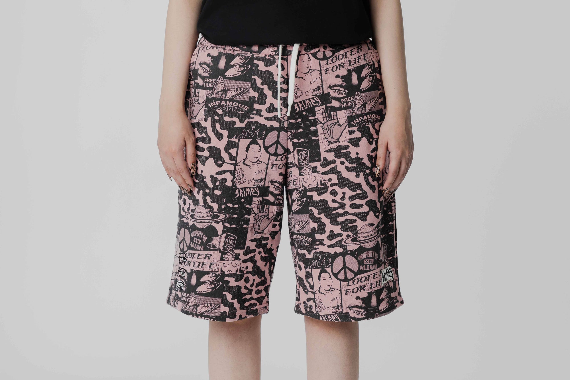 Grimey Peace Within All Over Print Baggy Sweatshorts - [sku] - Lust México